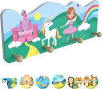 bunnyboo Kindergarderobe aus Holz - Garderobe Kinder mit...