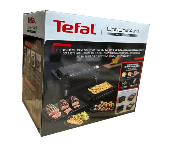 Tefal GC7748 OptiGrill 4in1 Kontaktgrill schwarz 2100 Watt 600 cm² Grillfläche