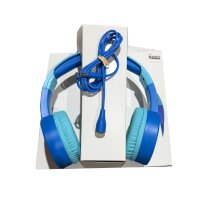BLAUPUNKT Kids Kopfhörer KKH10 blau, Kinderkopfhörer mit Kabel, 3,5 mm Klinke AUX, Lautstärkebegrenzung für Kinderohren, Kopfhörer für Toniebox, Tablet, Schule & Reisen