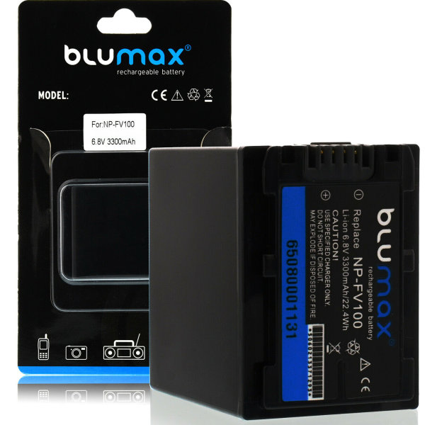 Blumax Akku NP-FV100 für Sony HDR-PJ260VE HDR-PJ260 VE HDR-PJ320E HDR-PJ320 E