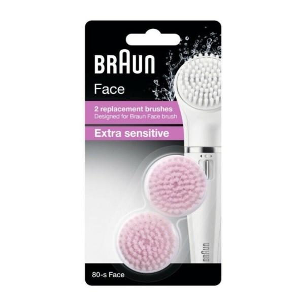 Braun Face Ersatzbürste Extra Sensitiv SE80-S, für Braun Face Gesichtsepilierer