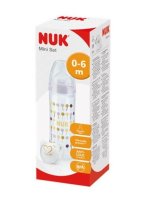NUK Mini Set Classic Feeding Bottle 250ml &amp; Genius Silicon Soother 0-6m