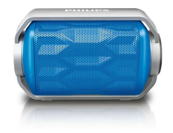 Philips BT2200A/00 kabelloser Bluetooth Lautsprecher (5 Std Akku, wasserfest, Freisprechfunktion) blau