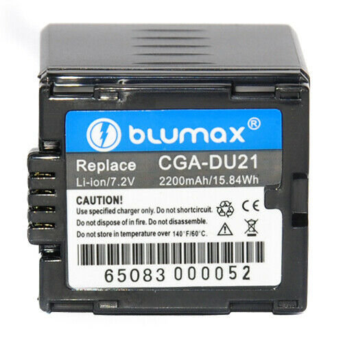 Original Blumax Akku DU21 für Panasonic NV-GS50EG-S NV-GS55 NV-GS60 EG-S