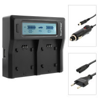 Schnell Doppel Ladegerät für  2 Akkus Sony FDR AX100 NP-FV50 NP-FV70 NP-FV100