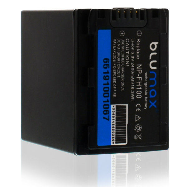 Blumax Akku NP-FH100 für Sony HDR-UX7E HDR-UX9E HDR-UX19E HDR-CX6 HDR-CX105E