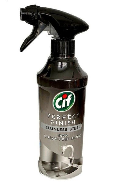 Cif Edelstahl Spezialist Reiniger Edelstahlreiniger Spray, 435 ml