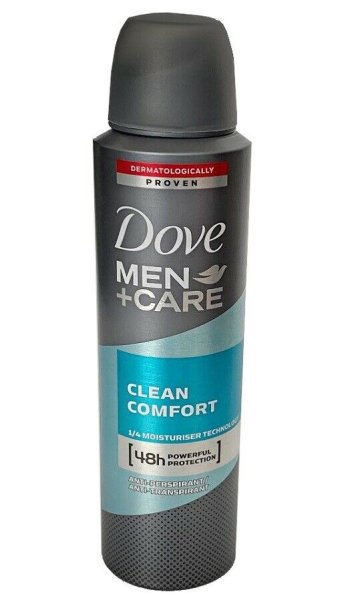 Dove Men+Care Deo Spray Clean Comfort Powerful Protection, 3er Pack (3 x 150 ml)