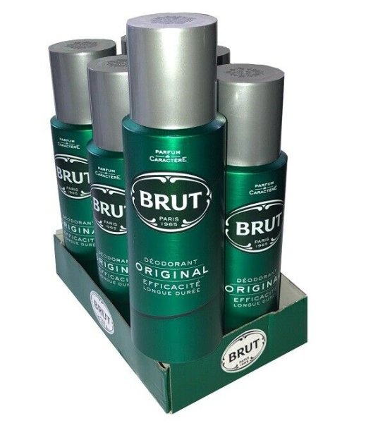 6 x Brut Original Deodrant Efficacite Longue Duree, 200 ml