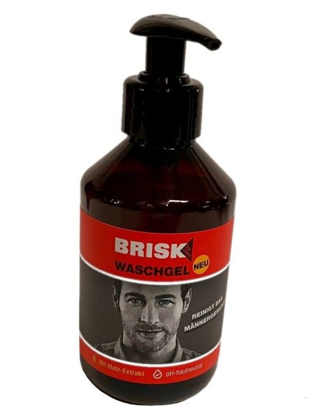 BRISK Waschgel mit Malz-Extrakt für porentiefe & pflegende Reinigung 3x250 ml