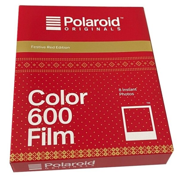 Polaroid 600 COLOR Film, Festive Red Edition 8 Aufnahmen für OneStep 2 VF