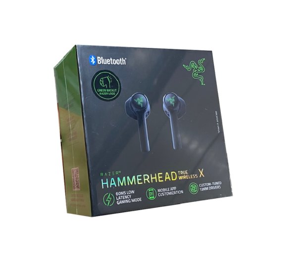 Razer Hammerhead True Wireless X - Kabellose Earbuds (In-Ear Ohrhörer, Ultra-niedrige Latenzen, Mobile App, 13mm-Treiber, Bluetooth 5.2 mit Auto-Pairing, Google Fast Pair, Lade-Etui) Schwarz…