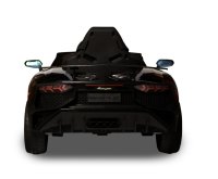 Elektrische Fahrt mit dem Auto Lamborghini  Aventador Schwarz original lizenziert, batteriebetrieben, Türen öffnen, 2X Motor, 12-V-Batterie, 2,4-GHz-Fernbedienung, weiche Eva-Räder, Federung, sanfter Start