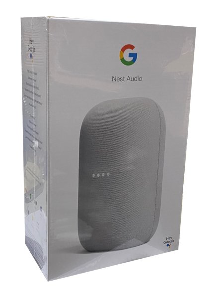 Google nest audio fabric Hell gray smart speaker with assistant google assistant