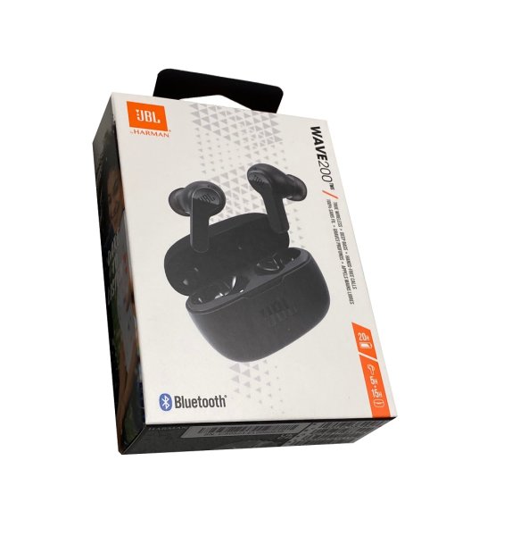 JBL Wave 200TWS Wireless In-Ear Kopfhörer - Bluetooth Kopfhörer mit JBL Deep Bass Sound und IPX2 Wasserbeständigkeit, komplett mit Ladekoffer in Schwarz