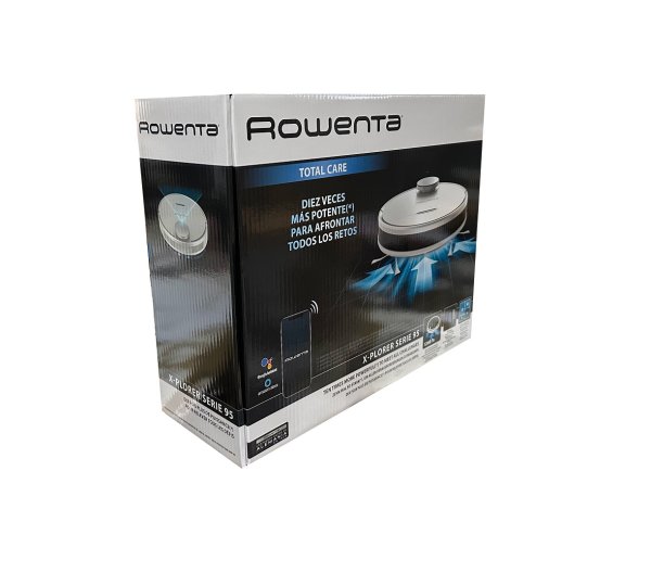 Rowenta RR7987 Saugroboter X-Plorer Serie 95 | 4 in 1 Saugleistung | Auto-Boost | Allergy & Animal Kit | Laser Navigation | Sprachassistenten kompatibel | Saugkraft von 12.000 pa. | 220m² | Weiß