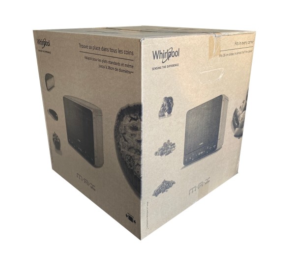 Whirlpool MAX 34 SL Mikrowelle / 700 W / 13 L Garraum / Super-Kompakt Design besonders platzsparend in Ecken / Schnellauftau-Funktion, Silber
