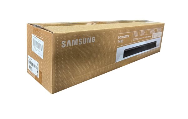 Samsung 2.0-Kanal Soundbar HW-T400 in kompaktem All In One Design [2020], Black, All in-one