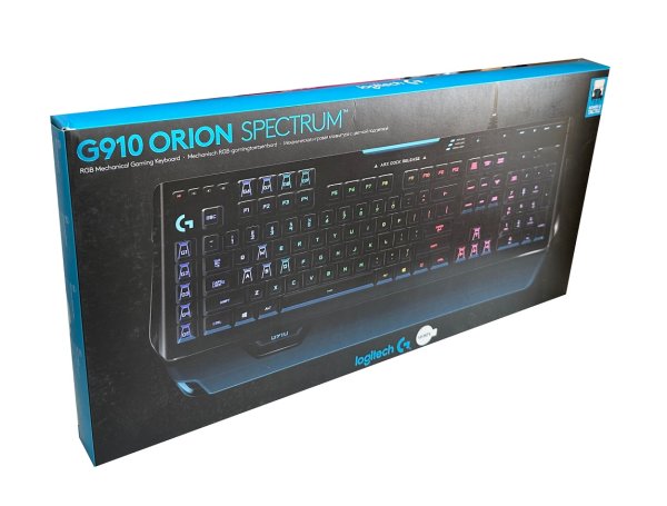 Logitech G910 Orion Spectrum mechanische Gaming-Tastatur, Taktile Romer-G Switches, RGB-Beleuchtung, 9 Programmierbare G-Tasten, Anti-Ghosting, ARX-Zweitbildschirm Feature, US QWERTY-Layout - Schwarz