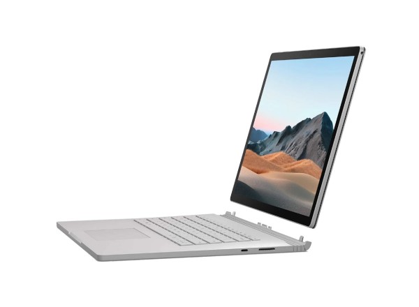 Microsoft Surface Book 3 (Windows 10, 13,5" abnehmbarer Touchscreen, Intel Core i7, 32GB RAM, 512GB GPU SSD, Silber, QWERTY Tastatur