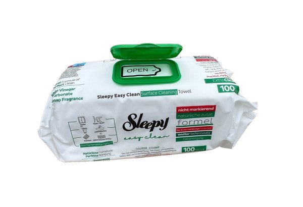 Sleepy Easy Clean Oberflächenreinigungstuch Putztücher 1 Pack 100 Blatt Weisser Seifenzusatz