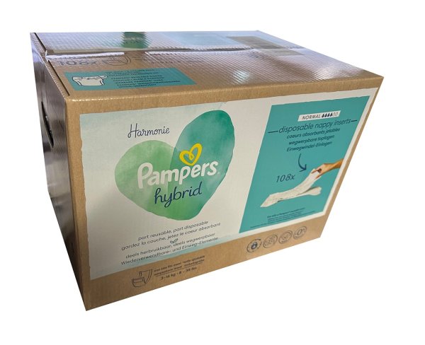 Pampers - Harmony, Packung mit 108 absorbierenden Einweg-Toppings, Normal - 1 Stück