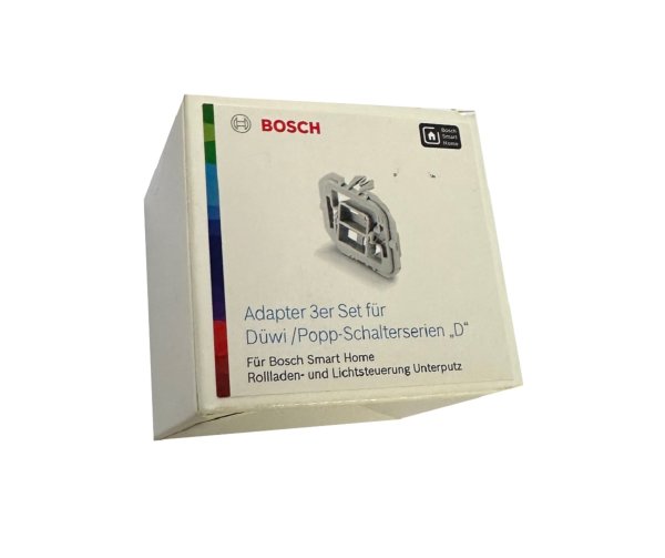 Bosch Smart Home 3tlg. Unterputz Adapter Set (für düwi/Popp (D) Schalter), Verwendung für Bosch Smart Home Lichtsteuerung und Rolladensteuerung