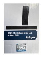 Blaupunkt LS 1825 Soundbar mit Subwoofer 2.1, 60 Watt RMS, kabelloses Bluetooth-Gerät für Streaming, mit Fernbedienung,TV Lautsprecher mit LED Anzeige und Equalizer, opt. Audio Eingang, AUX-IN, HDMI