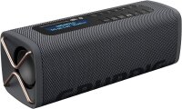 Grundig GBT Band Black - Bluetooth Lautsprecher mit DAB+ und FM Radio, 30 Meter Reichweite, mehr als 8 Std. Spielzeit, Akku 3.7 V mit 2000 mAh, Bluetooth version V5.0