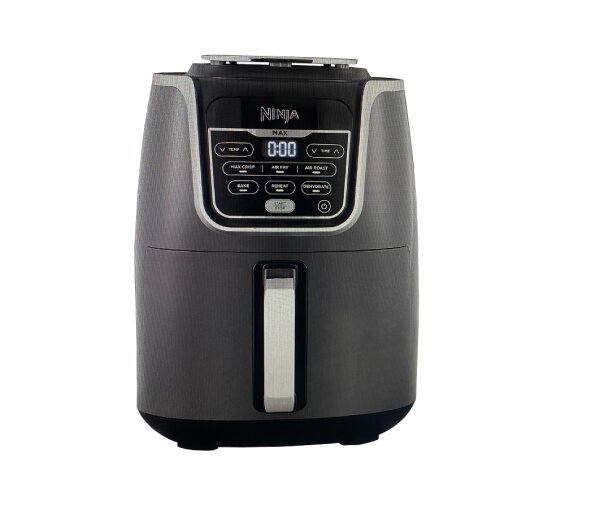 Ninja [AF160EU] Heißluft-Fritteuse MAX, 5,2 l, 6 Garfunktionen, 1750 W, Grau/Schwarz, Antihaft-Keramikbeschichtung