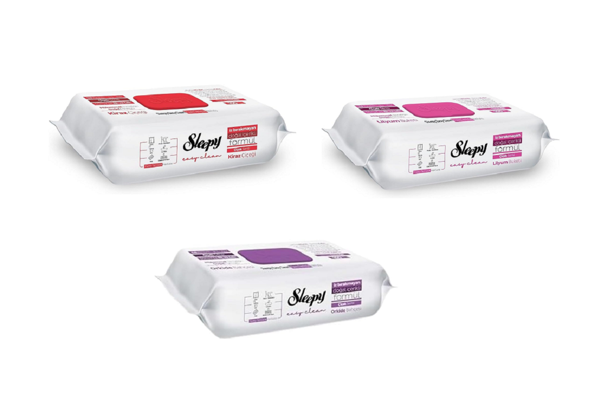 Produktbild von Sleepy Easy Clean Oberflächenreiniger Feuchttücher 6x Kirschblüte – Für Fast Alles